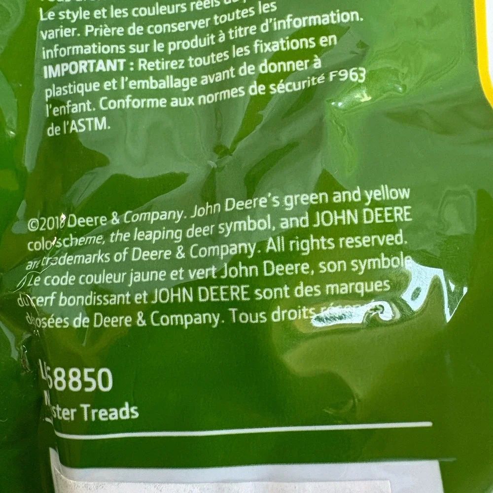 2018 John Deere Monster Treads Monster Truck Tomy Sealed New Toy